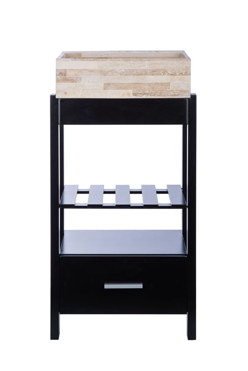 Mueble Cuba Wengue 40 Cm Con Bacha Traver 3 Agujeros Urbis