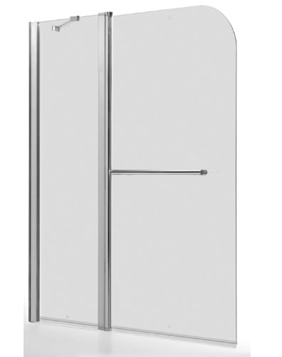 Mampara Rebatible Con Perfil Cromo 120X140 Cm Piazza