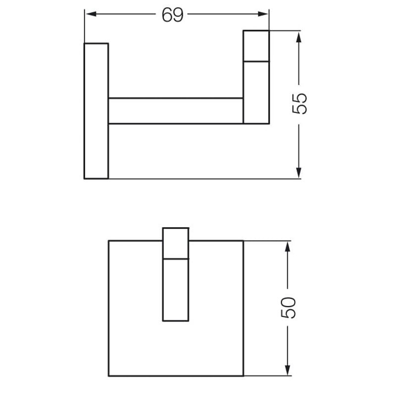 Escuadra para estanteria metalica decorativa tipo 4 100x100 mm Blanco