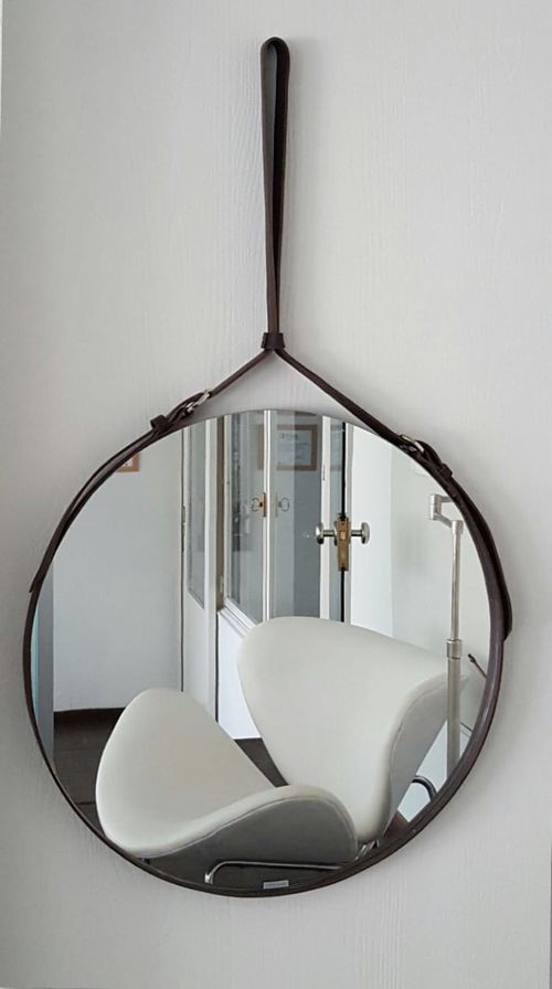 Espejo Belt De Cuero Ecológico 47 Cm Reflejar