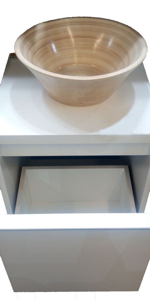 Vanitory Amalfi Blanco Para Bacha Apoyo 45 Cm Abc Muebles