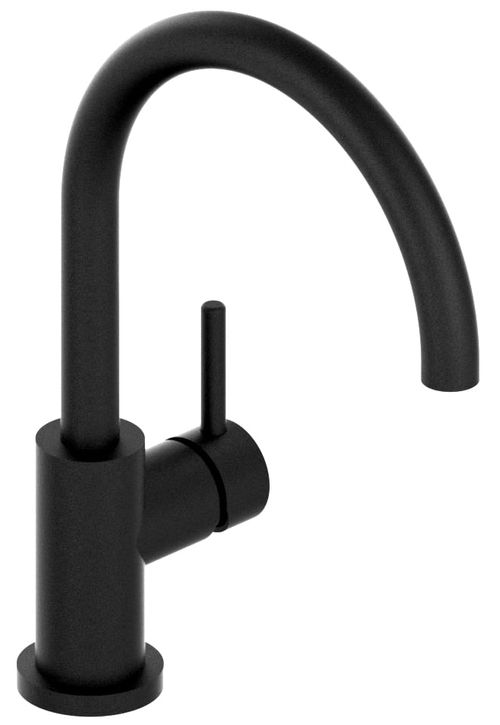 Griferia Monocomando Discovery Pico Curvo Black 905 Hidromet