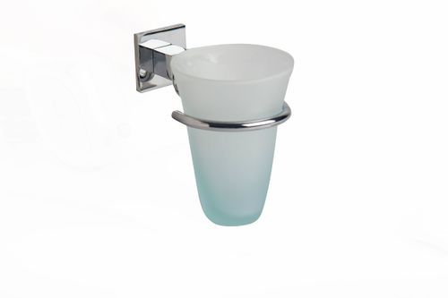 Portacepillo Vidrio Square Cromo 1080.1 Ottone