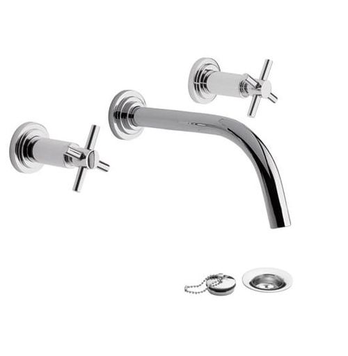 Juego Para Lavatorio Pared 203/87 Cromo Fv