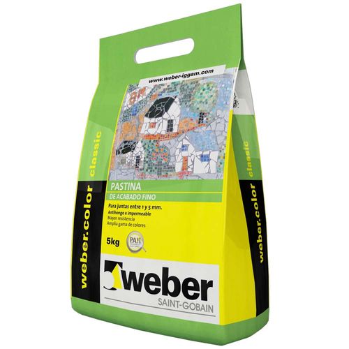 Pastina Weber Color Classic Plata X5 Kilos