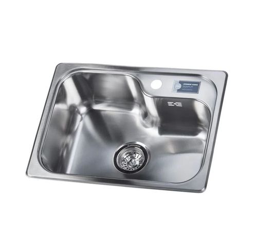 Pileta Acero Luxor Minisi55A 1Agujero Con Orificio Dosificador Johnson Acero