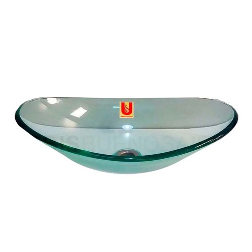 Bacha Vidrio Ovalada Transparente 47X31 Cm Urbis