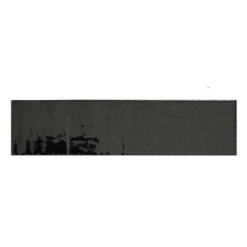 Revestimiento Veneto Negro Brillo 7X28.5 Cm Cerámica Piú