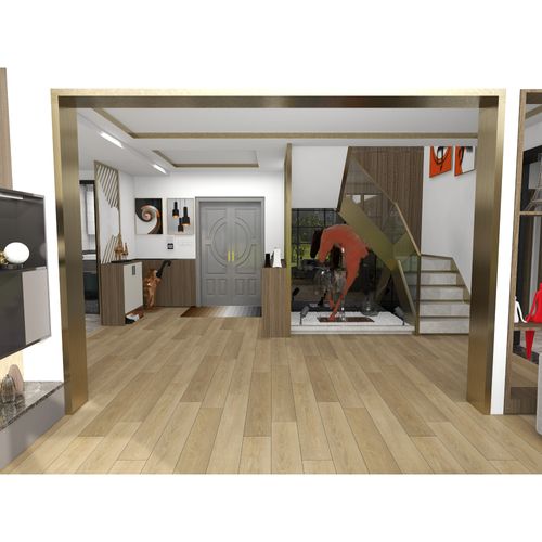 Vinilico Spc Roble Claro 4Mm+1Mm Manta Foshan