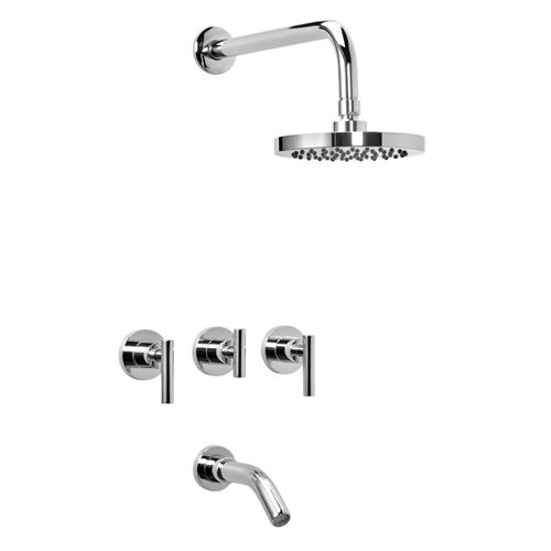 Ducha Embutida Transferencia Cromo Adra Plus 80166 Peirano