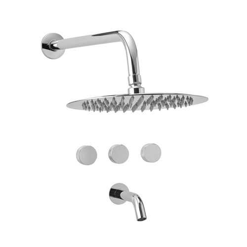 Ducha Embutir Con Transferencia Cromo Fabric Peirano