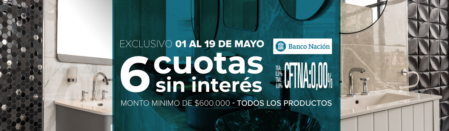 6 cuotas sin interés con banco Nación | BLAISTEN