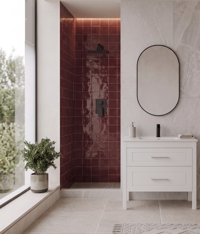Baño Blanco y Negro