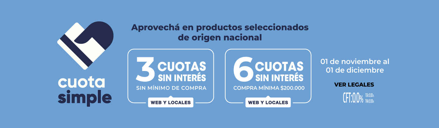 Cuota simple | 3 y 6 cuotas sin interés | EASY