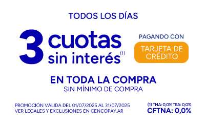 Cencopay | 3 cuotas sin interés | BLAISTEN