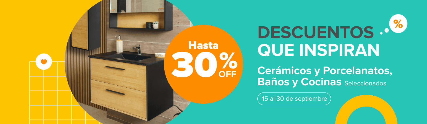 Feria de descuentos | Hasta 30% en Pisos, Baños y cocinas | EASY